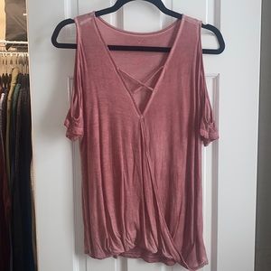 American Eagle Soft and Sexy T with open shoulders